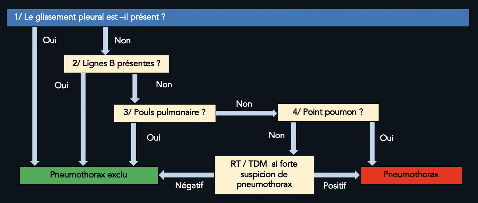 Algorithme d'infirmation / affirmation du pneumothorax
